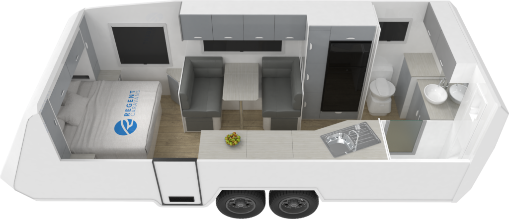 20ft caravan with ensuite interior